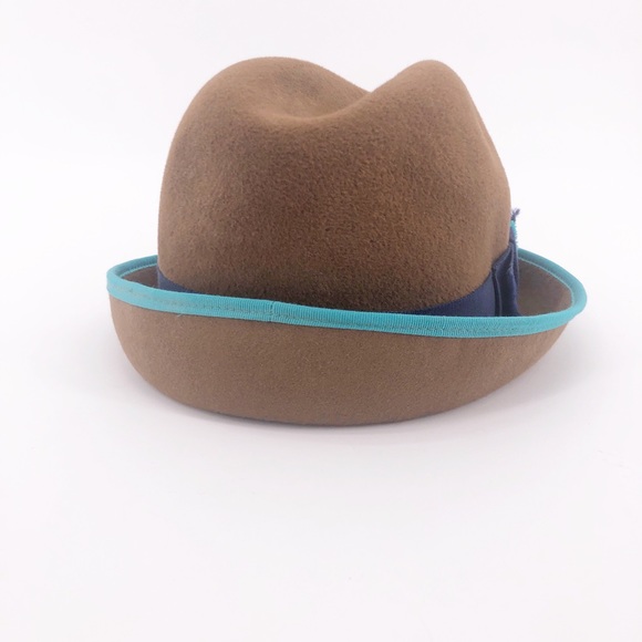 Tracy Watts Perimeter Flash Fedora Brown & Blue - Picture 3 of 5